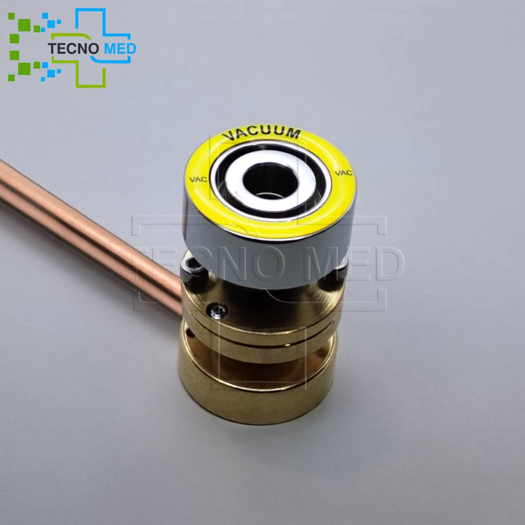 VAC gas outlet designed for secure and continuous vacuum gas supply in healthcare environments.