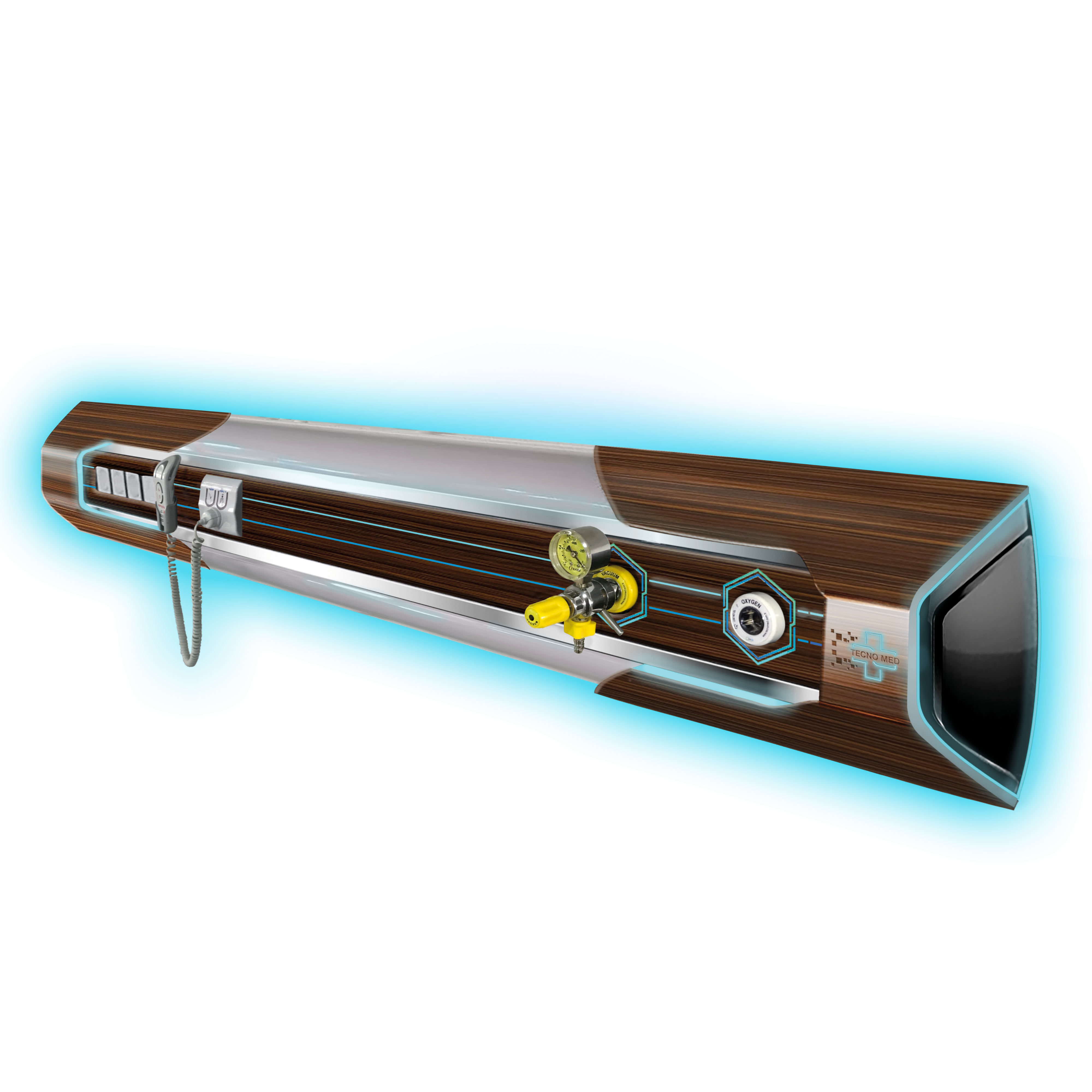 Healthcare professionals reviewing ICU pendant placement and oxygen vacuum channeling