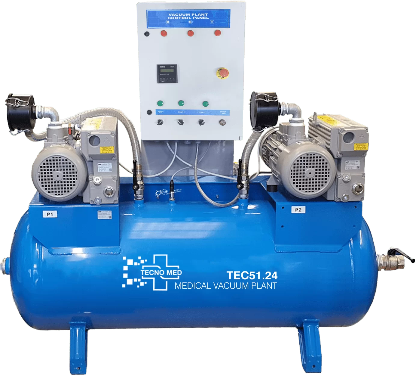 Automatic tank-over system for uninterrupted suction supply in medical vacuum plants