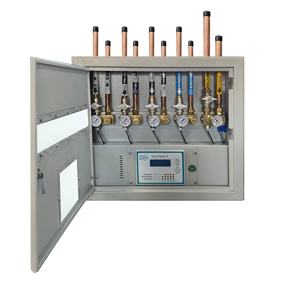 Vexillum zone unit enables secure gas pressure control and monitoring in multi-zone healthcare areas