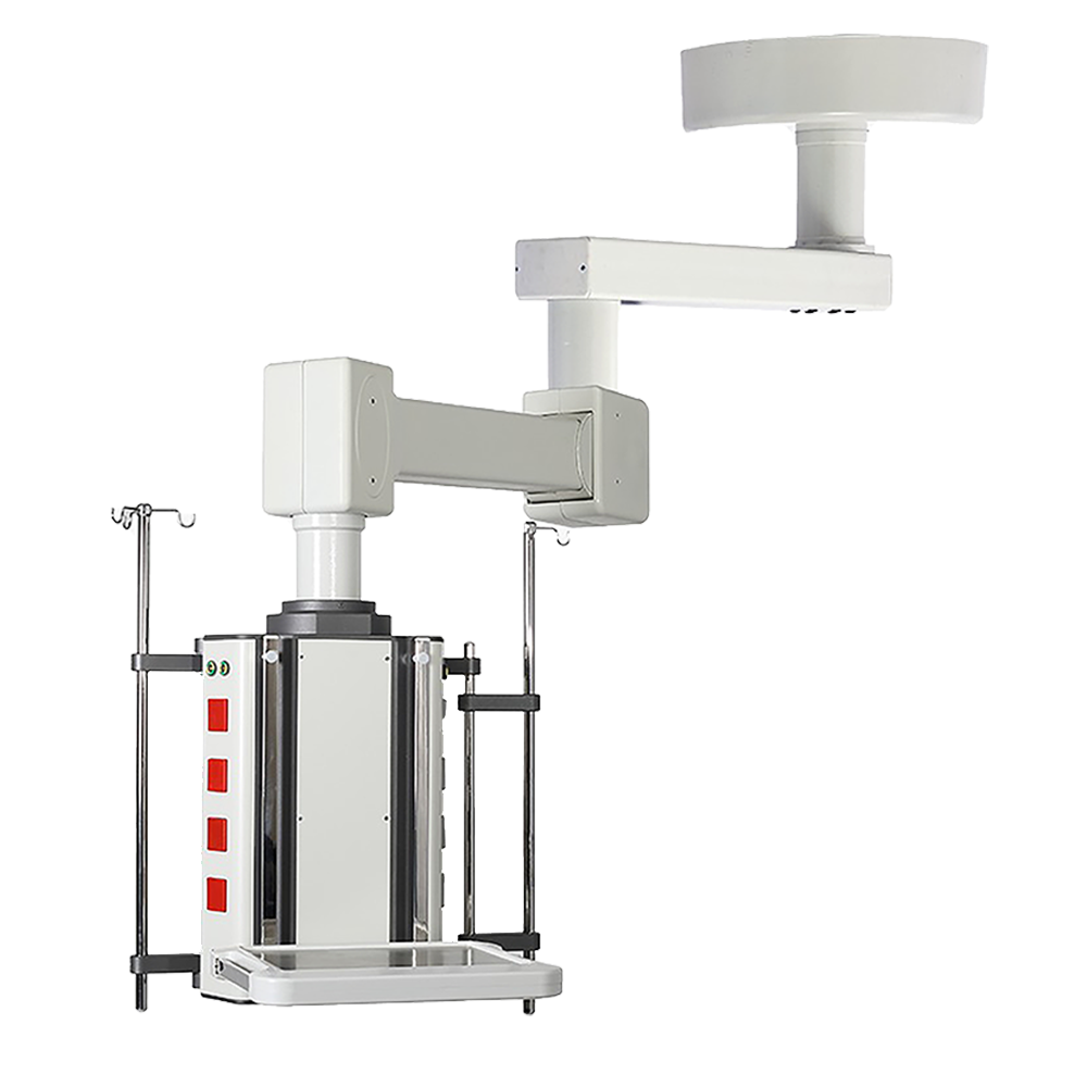 Motorlu Çift Kollu Üç Mafsallı Pendant, ameliyathane ve yoğun bakım için motorlu tavan askı sistemi