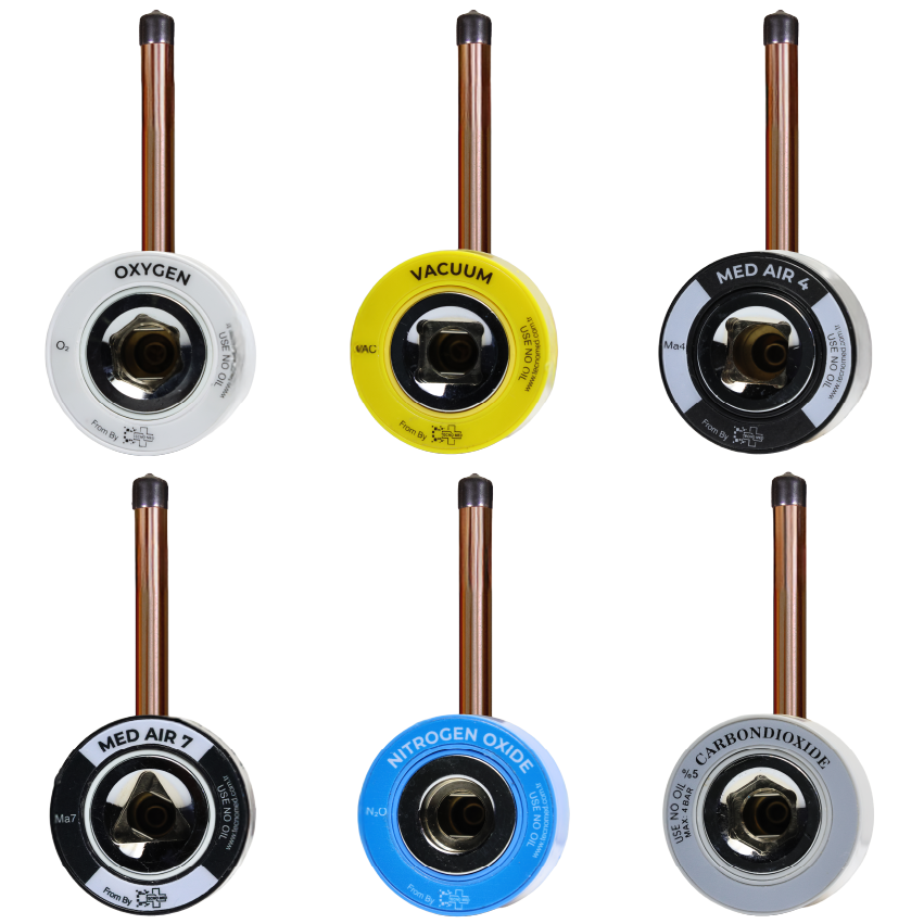 BS gaz prizleri – oksijen, vakum, medikal hava, azot protoksit çıkışları
