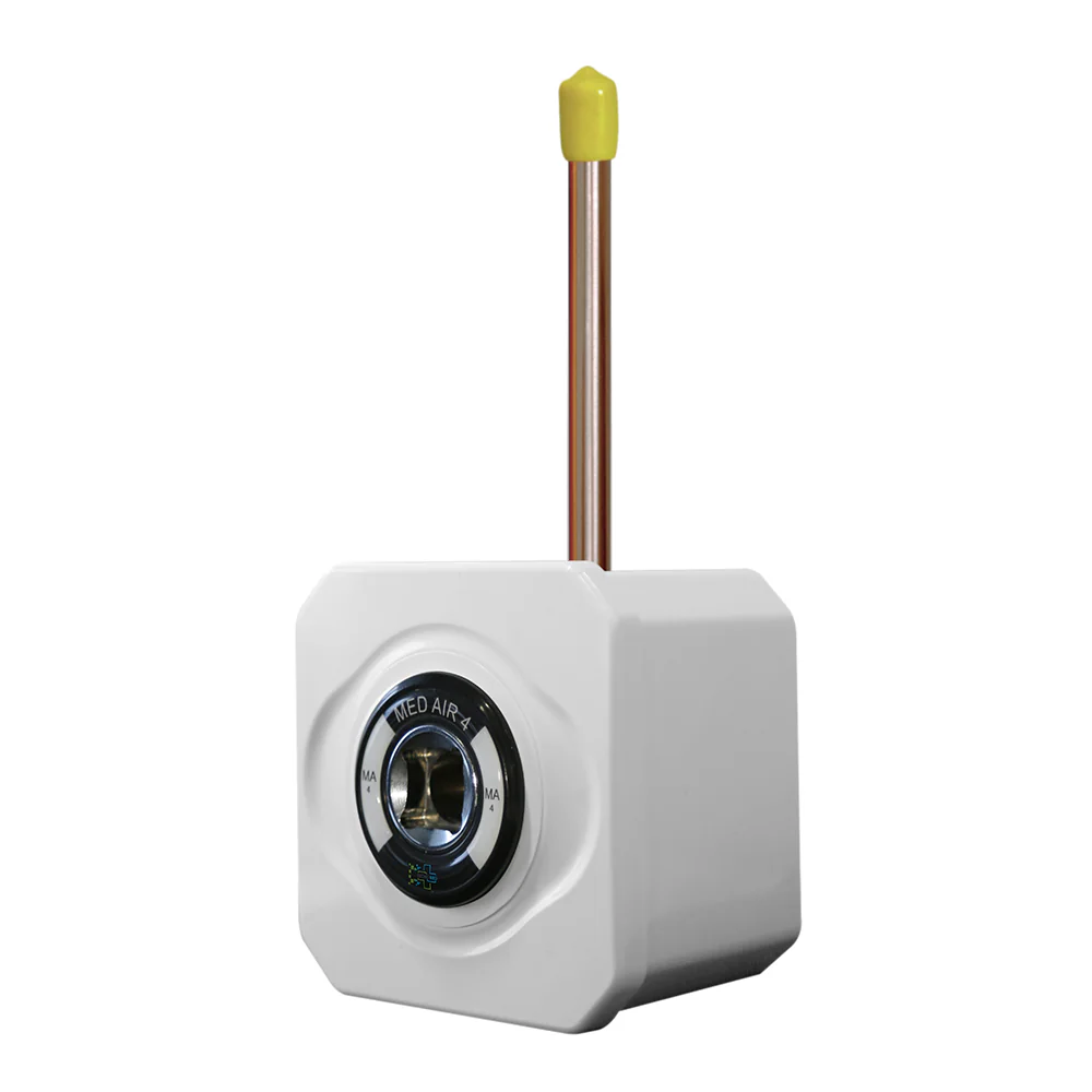 Hastane gaz altyapısında oksijen ve vakum hatlarına bağlanan terminal gaz prizi